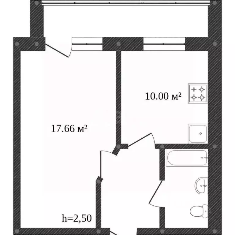 1-к кв. Костромская область, Кострома Соловьиная ул., 15 (37.1 м) - Фото 2
