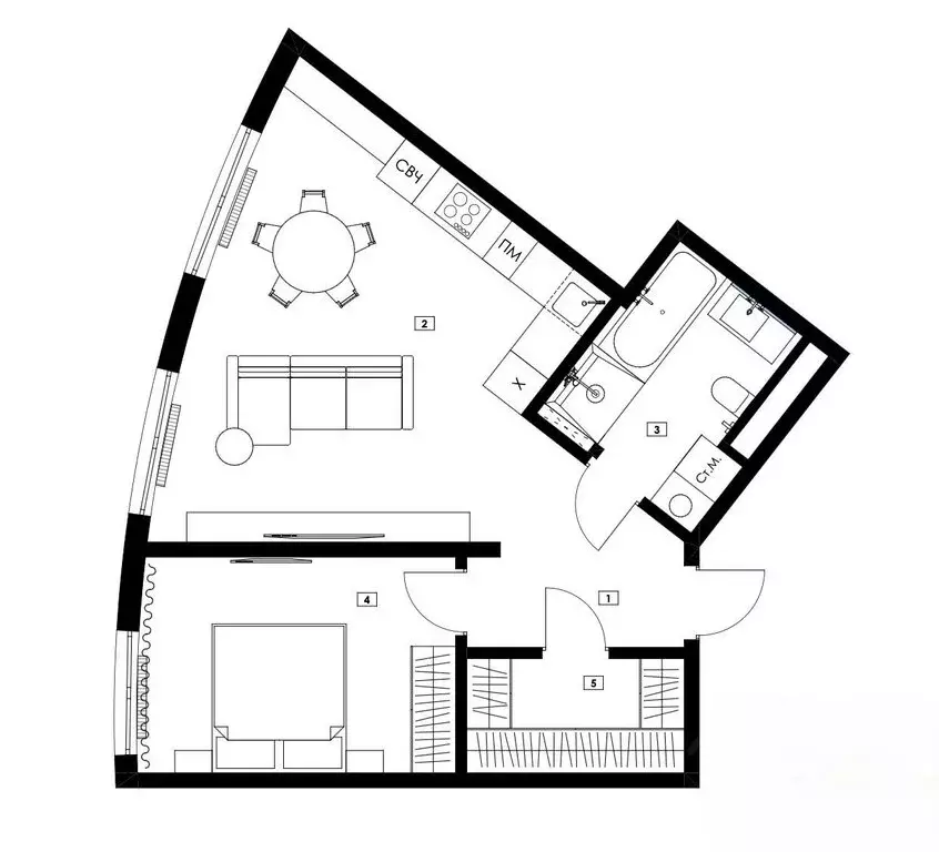 2-комнатная квартира: Москва, Михалковская улица, 54 (57.5 м) - Фото 0