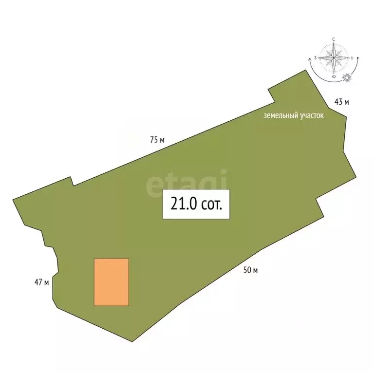 Участок в Алтай, Майминский район, с. Манжерок пер. Дружбы (21.0 сот.) - Фото 1