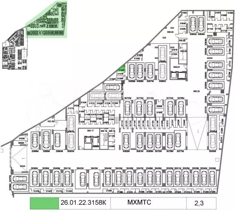 Продается кладовая, площадь 2.3 кв.м. на -1 уровне - Фото 0