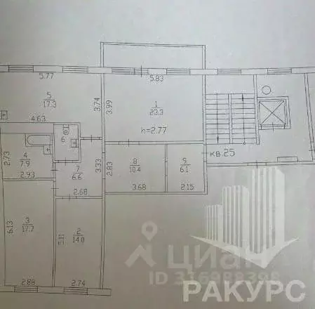 3-к кв. Пермский край, Пермь ул. Чернышевского, 19А (106.4 м) - Фото 1