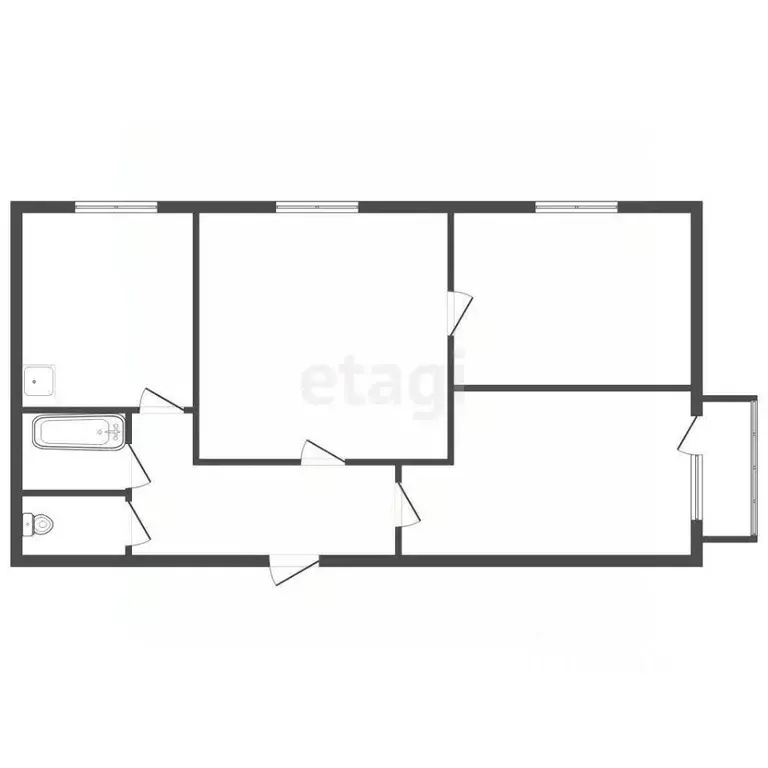 3-к кв. Челябинская область, Озерск ул. Менделеева, 23 (54.2 м) - Фото 2