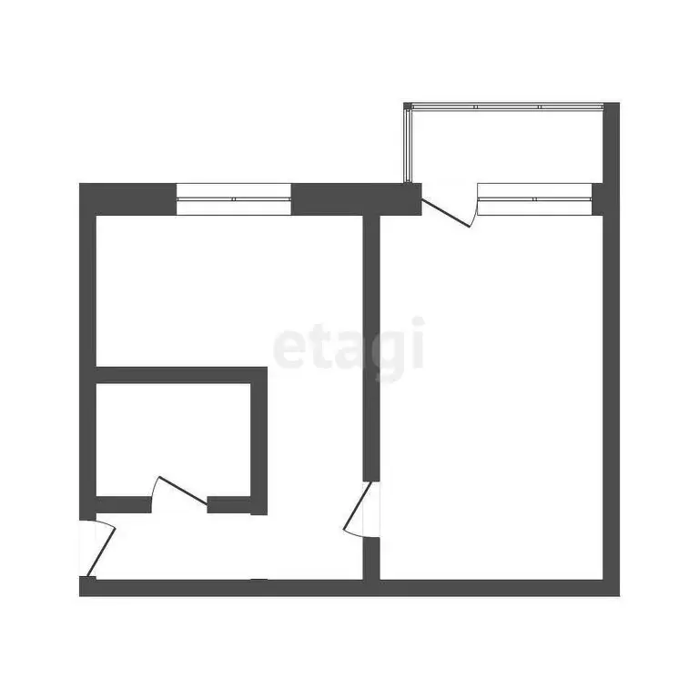 1-комнатная квартира: Северск, улица Калинина, 48 (31 м) - Фото 1