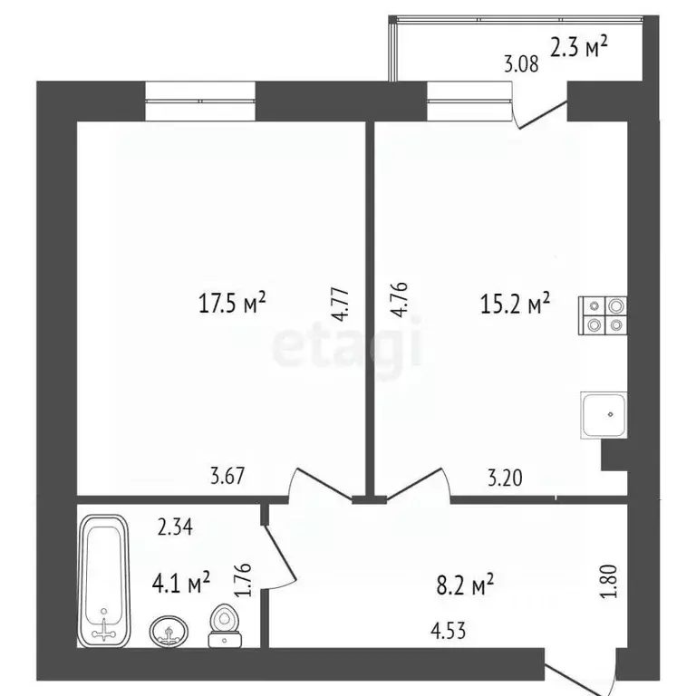 1-к кв. Калининградская область, Светлый Советская ул., 20А (45.7 м) - Фото 2