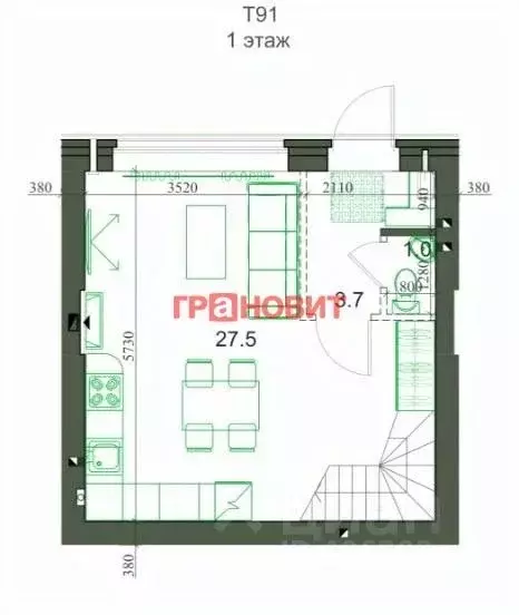 Таунхаус в Новосибирская область, Новосибирский район, Мичуринский ... - Фото 1