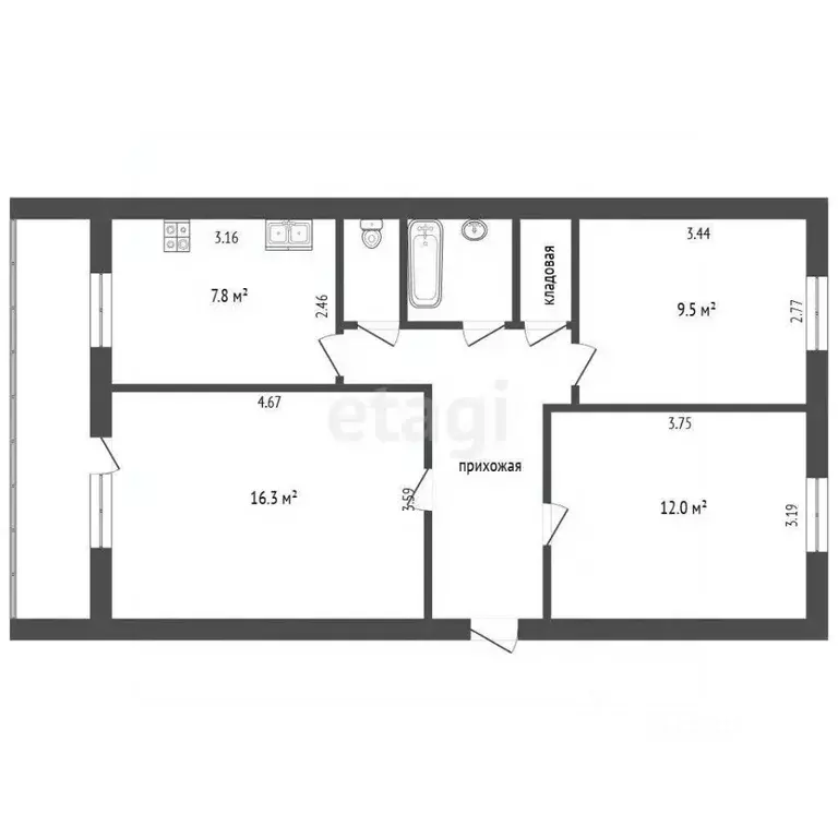 3-к кв. Владимирская область, Покров городской округ, пос. Вольгинский ... - Фото 2