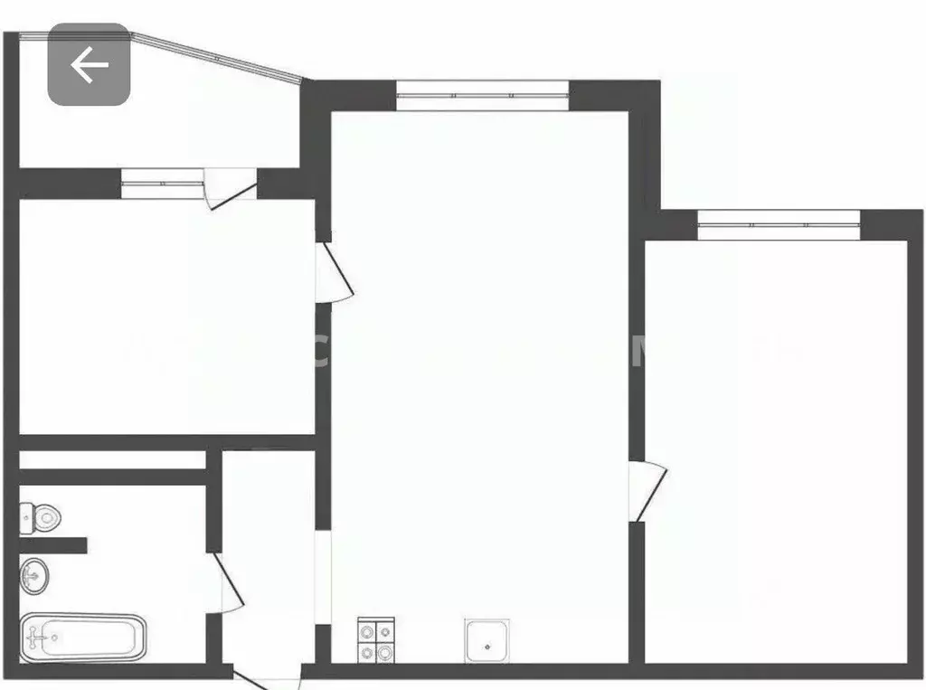 2-к кв. Тюменская область, Тюмень ул. Федюнинского, 56 (59.0 м) - Фото 1