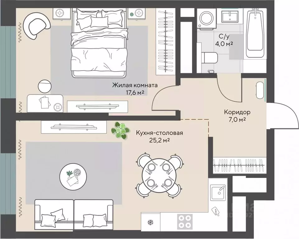 1-к кв. Свердловская область, Екатеринбург Эльмаш жилрайон, Изумрудный ... - Фото 1