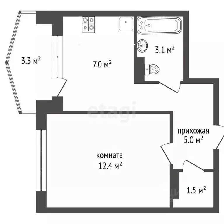 1-к кв. Крым, Ялта ул. Изобильная, 24 (30.0 м) - Фото 0