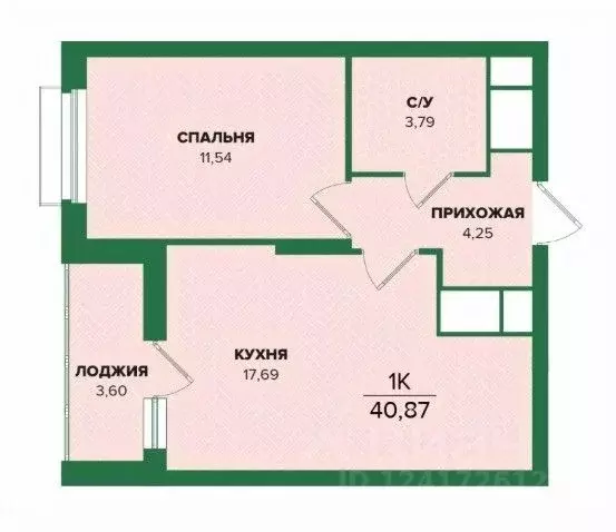 1-к кв. Тульская область, Тула  (40.87 м) - Фото 0