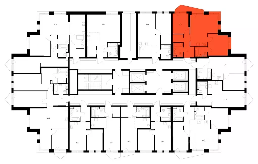 2-к кв. Москва ул. Маршала Прошлякова, 12к2с1 (62.1 м) - Фото 2
