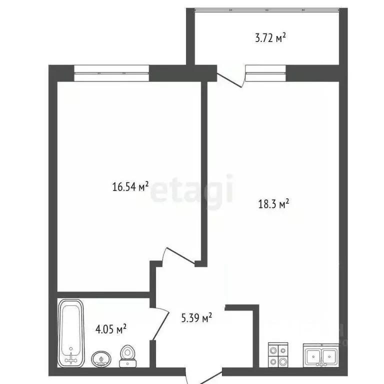 1-к кв. Ярославская область, Ярославль ул. Бурмакинская, 7 (46.0 м) - Фото 2