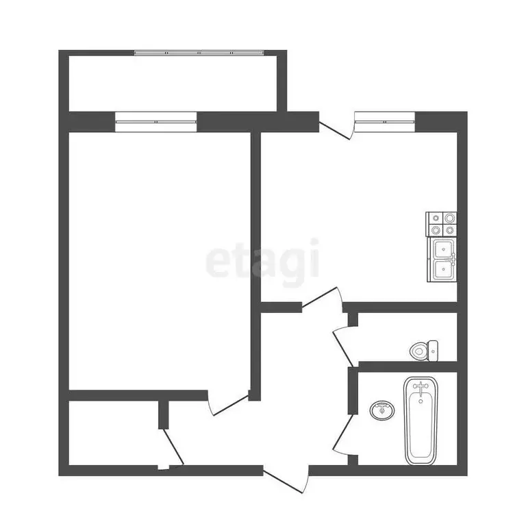 1-комнатная квартира: Пенза, Сухумская улица, 11 (41 м) - Фото 0