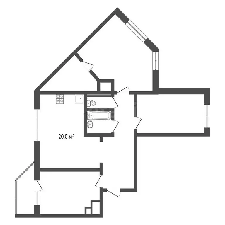 3-комнатная квартира: Тюмень, улица Тимофея Чаркова, 79 (84.55 м) - Фото 1