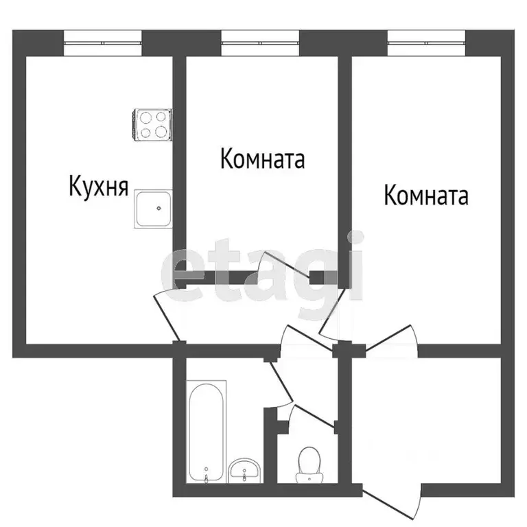 2-к кв. Ханты-Мансийский АО, Сургут ул. Республики, 81 (67.1 м) - Фото 1