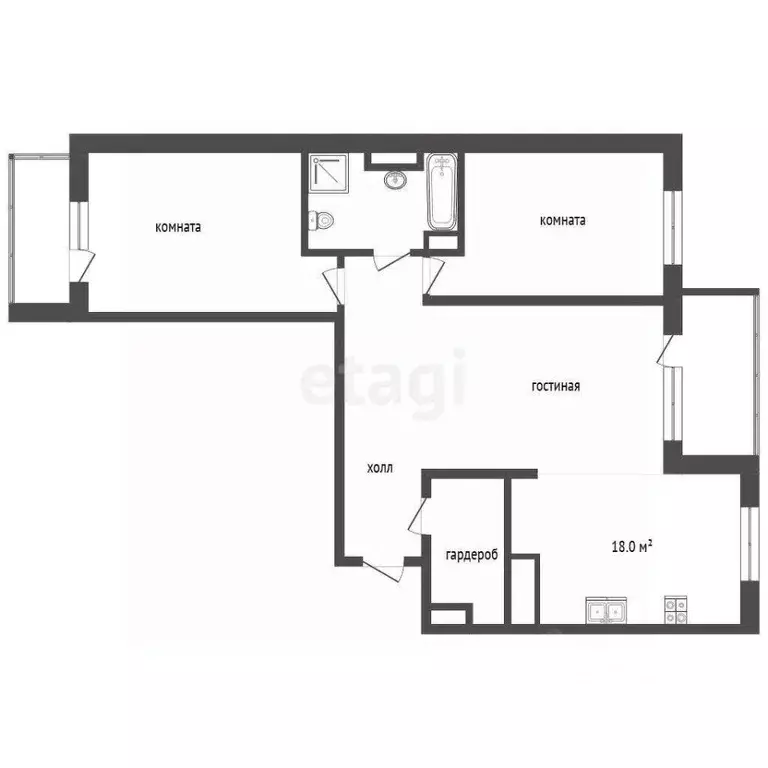 3-к кв. Московская область, Красногорск городской округ, Путилково пгт ... - Фото 2