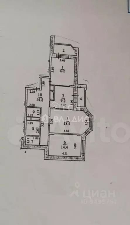 Квартира, 3 комнаты, 78.2 м - Фото 0