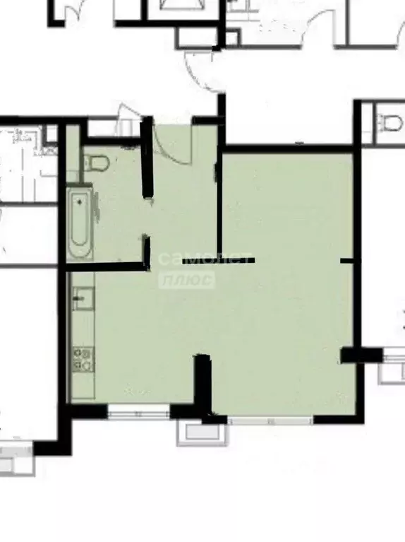 1-к кв. Московская область, Ленинский городской округ, пос. Развилка ... - Фото 2