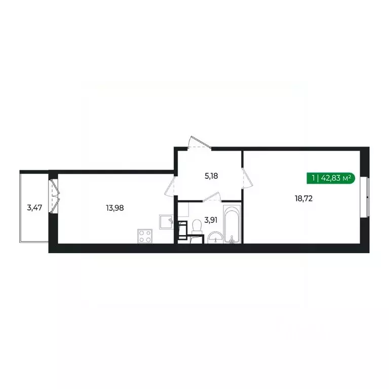 1-к кв. Ленинградская область, Сертолово Всеволожский район, ... - Фото 2