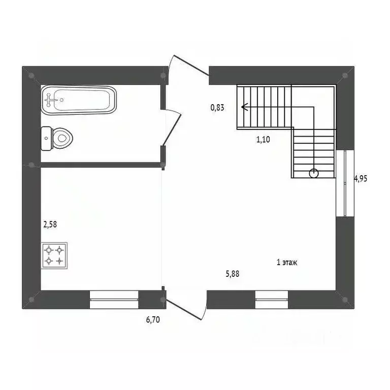 Дом в Амурская область, Белогорск ул. Добролюбова, 18 (109 м) - Фото 2