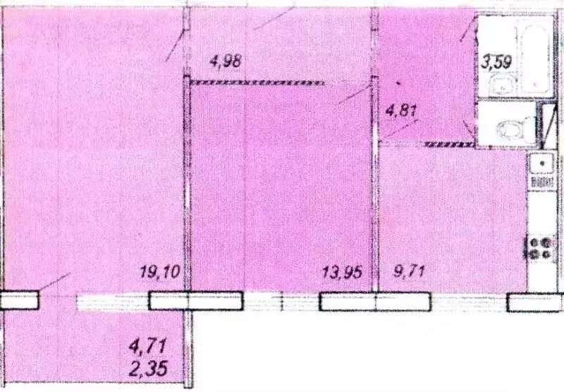 2-к кв. Пензенская область, Пенза ул. Баталина, 29Ак1 (60.85 м) - Фото 1