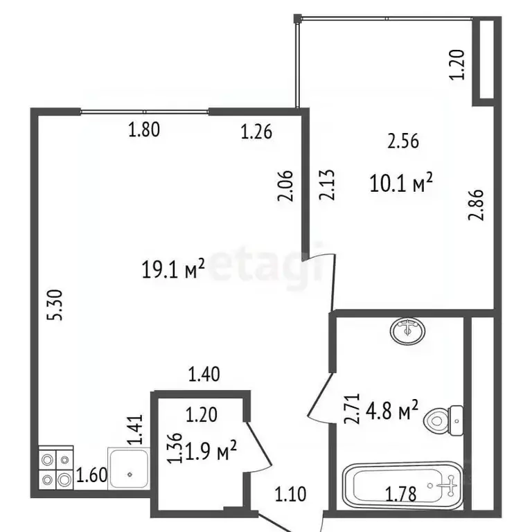 2-к кв. Москва ул. Красная Сосна, 3 (34.1 м) - Фото 2