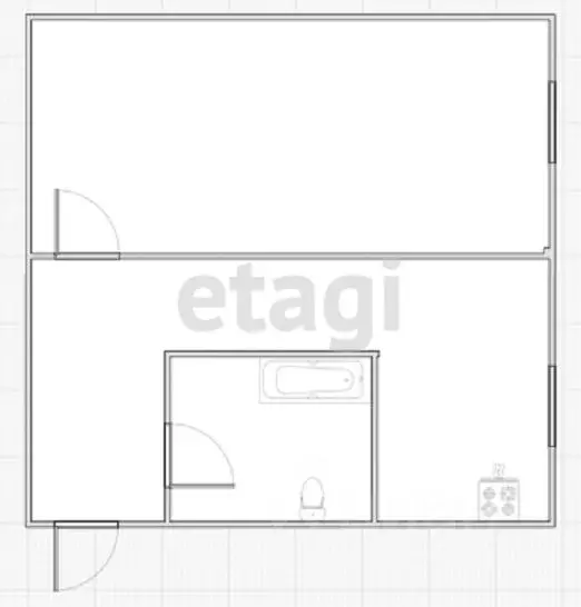 1-к кв. Костромская область, Нерехта ул. Глазова, 3 (33.5 м) - Фото 1