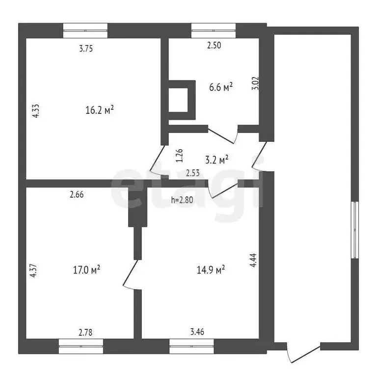 3-комнатная квартира: Елизово, Ленинская улица, 1 (71.4 м) - Фото 0