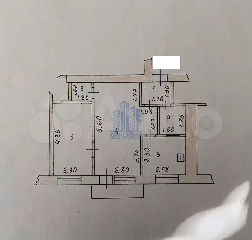 2-к. квартира, 42 м, 5/5 эт. - Фото 0