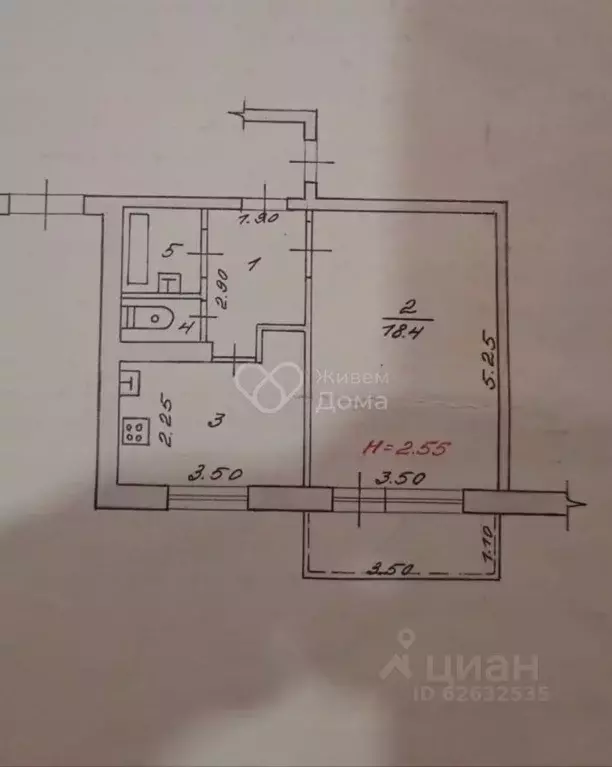 1-к кв. Волгоградская область, Волгоград Университетский просп., 17 ... - Фото 2