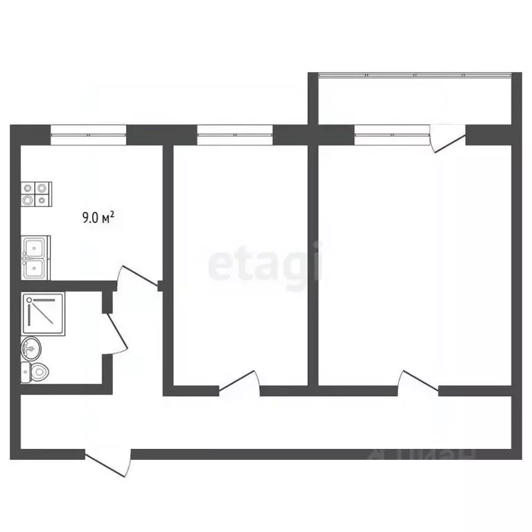 2-к кв. Ростовская область, Азов Азовский район, Петровская пл., 9 ... - Фото 2