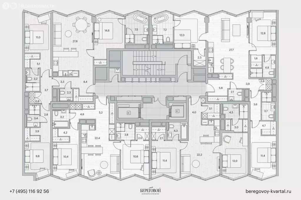 2-комнатная квартира: Москва, Береговой проезд, 2 (66.5 м) - Фото 0