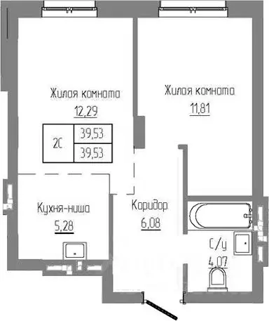 2-к кв. Новосибирская область, Новосибирский район, Краснообск рп ... - Фото 0