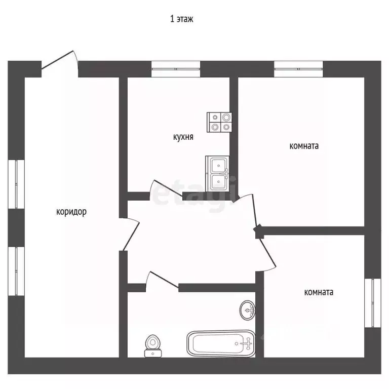 Дом в Вологодская область, Великий Устюг пос. Дымково, ул. 2-я, 45А ... - Фото 2