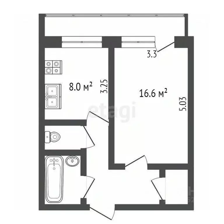 1-к кв. Калужская область, Калуга бул. Сиреневый, 8 (35.8 м) - Фото 2