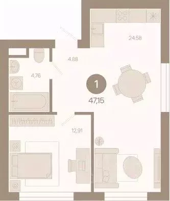 2-к кв. Ямало-Ненецкий АО, Ноябрьск И мкр,  (47.15 м) - Фото 0