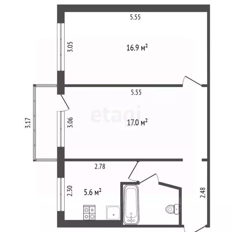 2-к кв. Камчатский край, Петропавловск-Камчатский Звездная ул., 30 ... - Фото 2