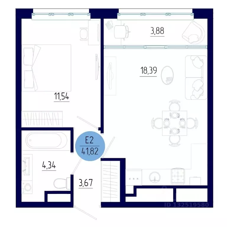 1-к кв. Рязанская область, Рязанский муниципальный округ, с. Дядьково ... - Фото 1