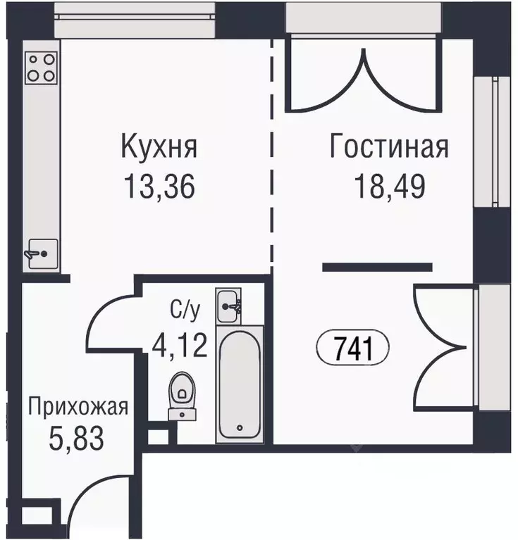 1-к кв. Москва ул. Академика Челомея, 1А (42.8 м) - Фото 0