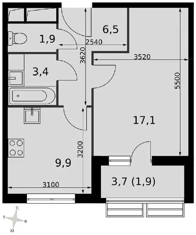 Продается 1-комнатная квартира - Фото 1