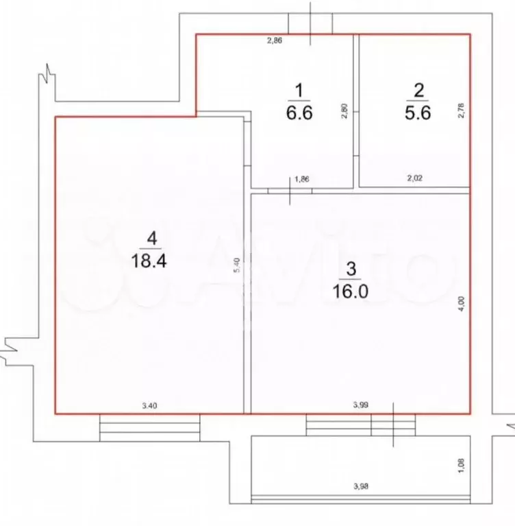 1-к. квартира, 47 м, 2/5 эт. - Фото 0