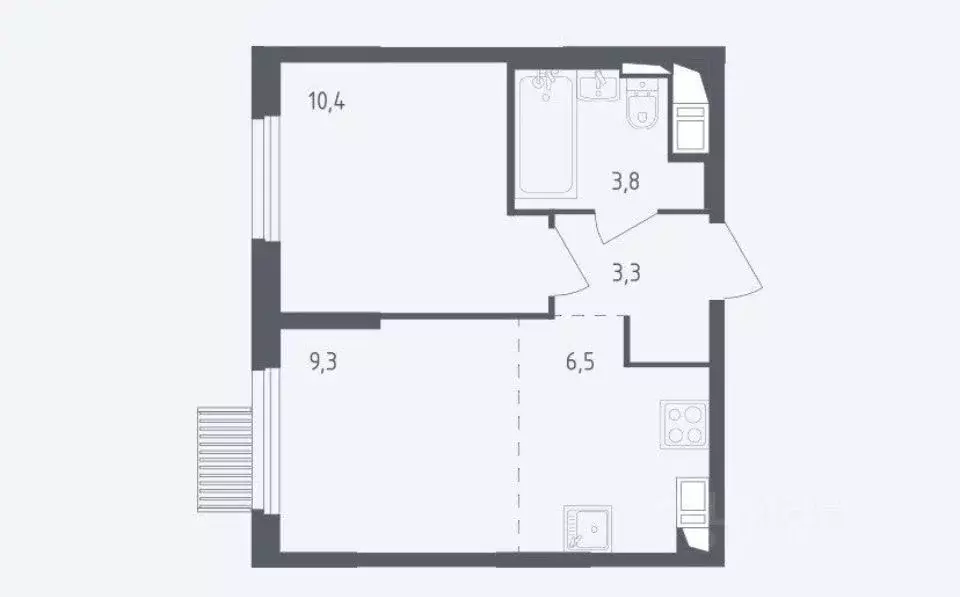 2-к кв. Московская область, Мытищи ул. Стрельбище Динамо, 10 (35.0 м) - Фото 1