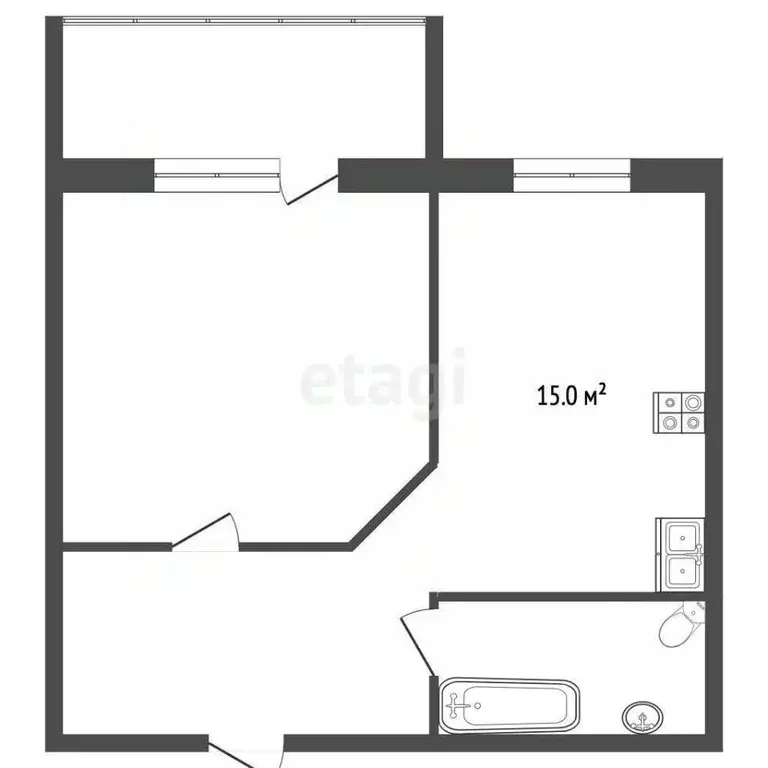 1-к кв. Ростовская область, Таганрог пер. 1-й Новый, 22Б (38.0 м) - Фото 2