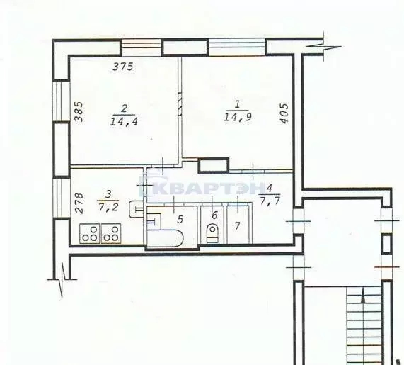 2-к кв. Новосибирская область, Новосибирск ул. Мичурина, 27 (49.0 м) - Фото 1