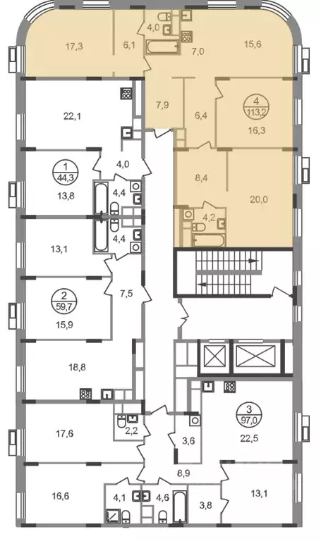4-к кв. Московская область, Одинцовский городской округ, Заречье пгт ... - Фото 2
