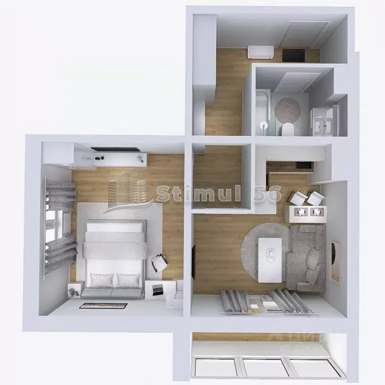 1-к кв. Оренбургская область, Оренбург ул. Фронтовиков, 8/3 (46.55 м) - Фото 2