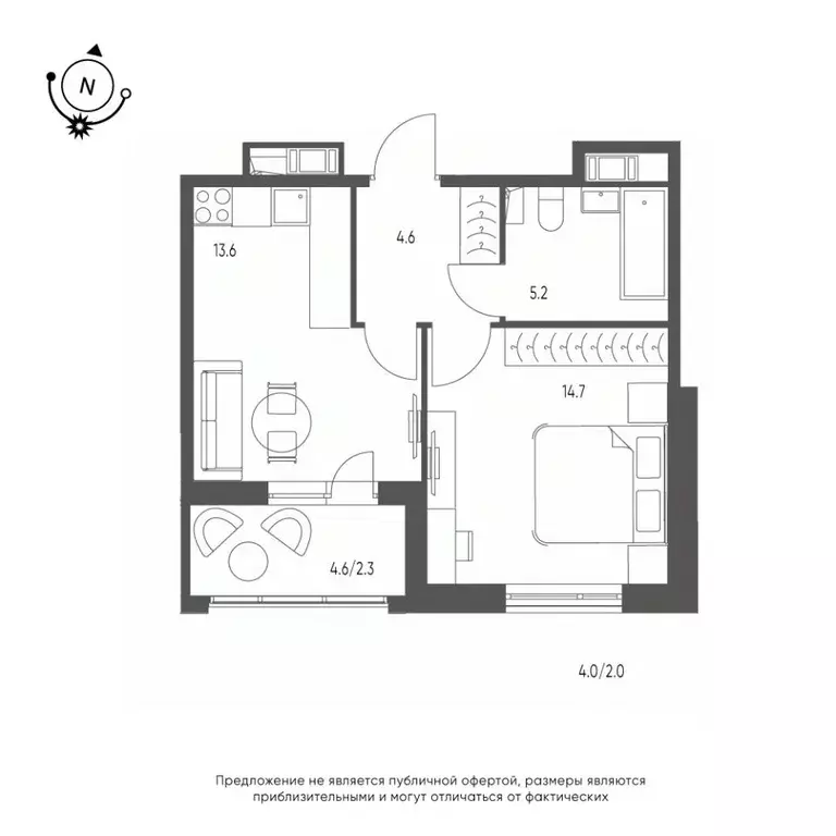 1-к кв. Омская область, Омск Зеленая река мкр, 5 (40.4 м) - Фото 0