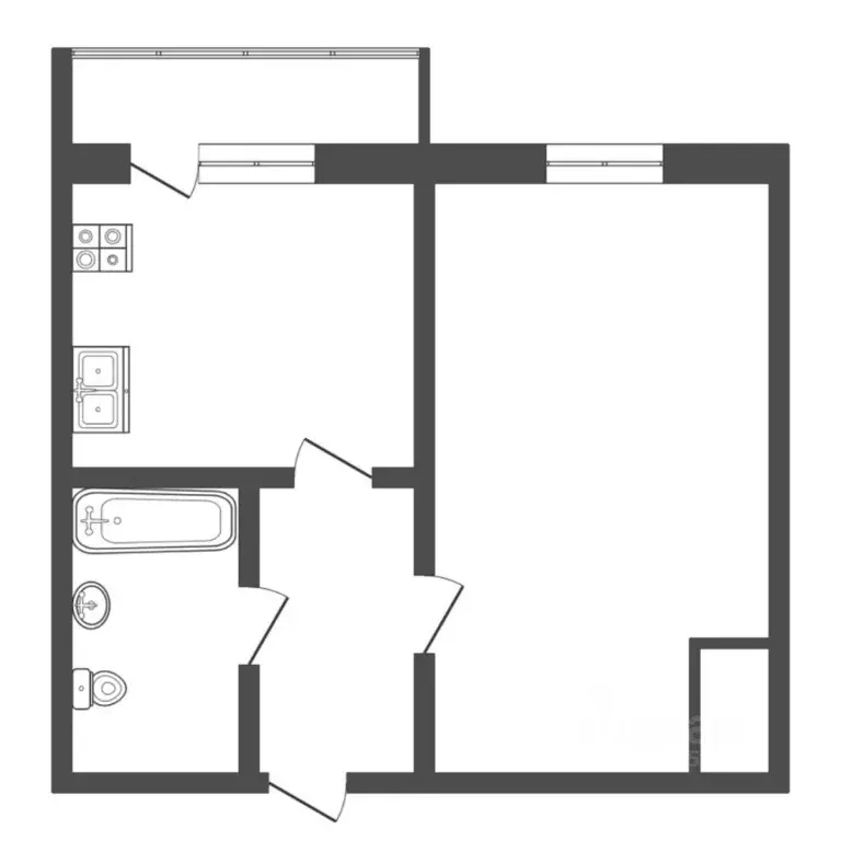 1-к кв. Тюменская область, Тюмень ул. Тимирязева, 8к1 (35.4 м) - Фото 2