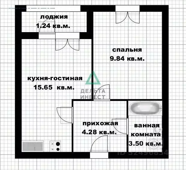 1-к кв. Башкортостан, Уфа ул. Академика Курчатова, 116 (33.1 м) - Фото 2
