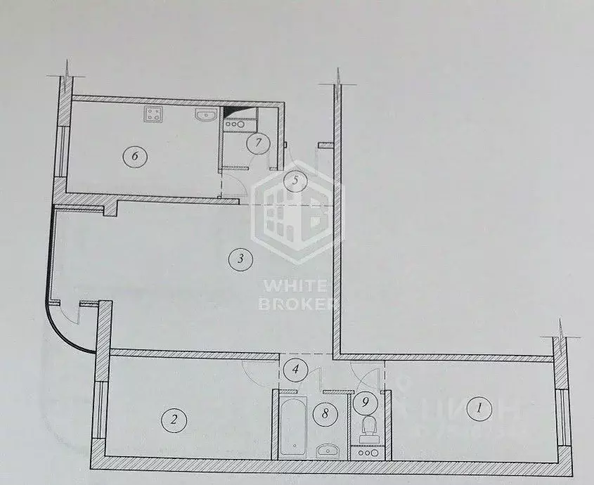 3-к кв. Московская область, Балашиха Авиаторов мкр, ул. Летная, 2 ... - Фото 2